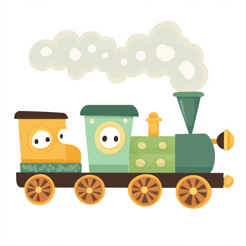 Train 015 original repeating artwork