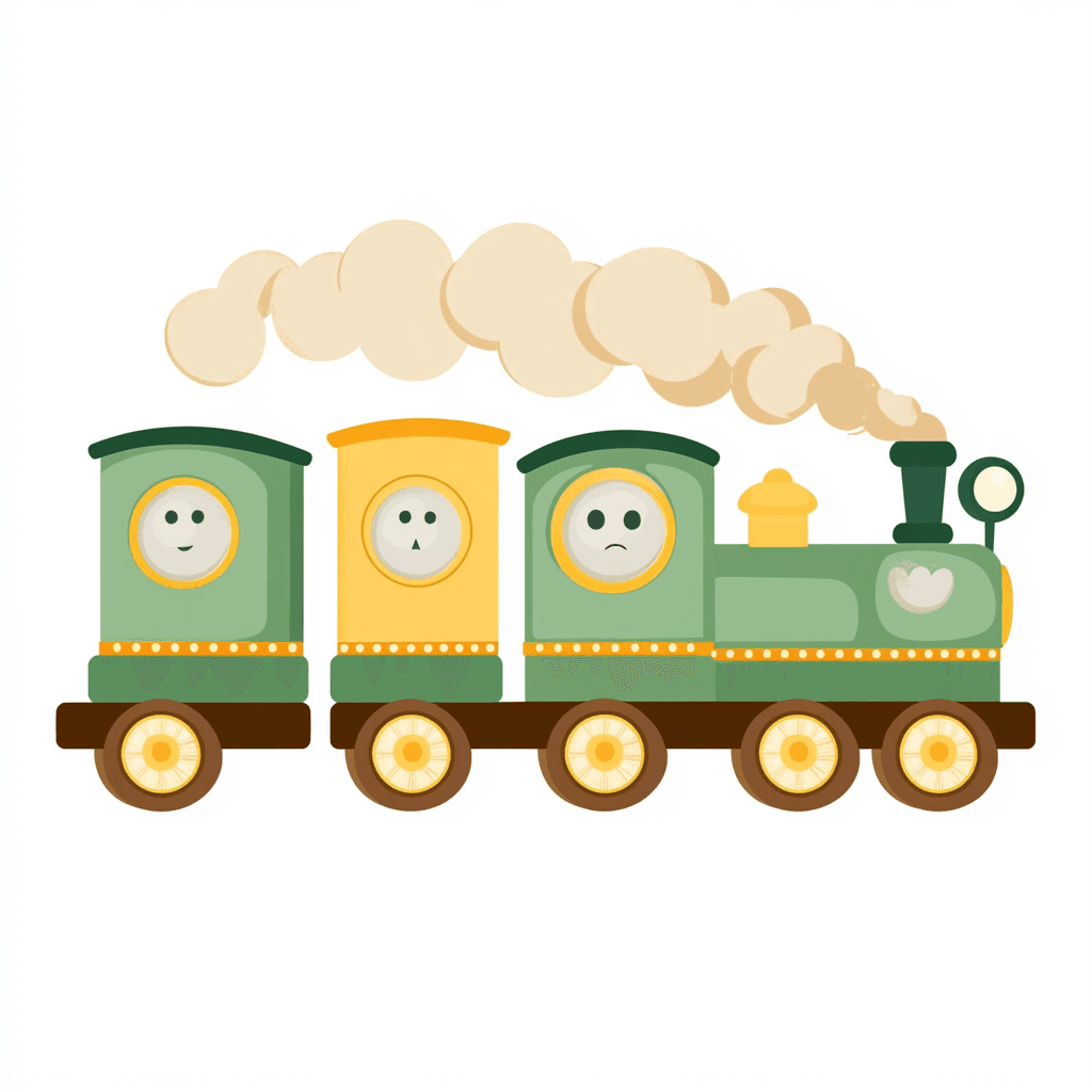 Train original repeating artwork