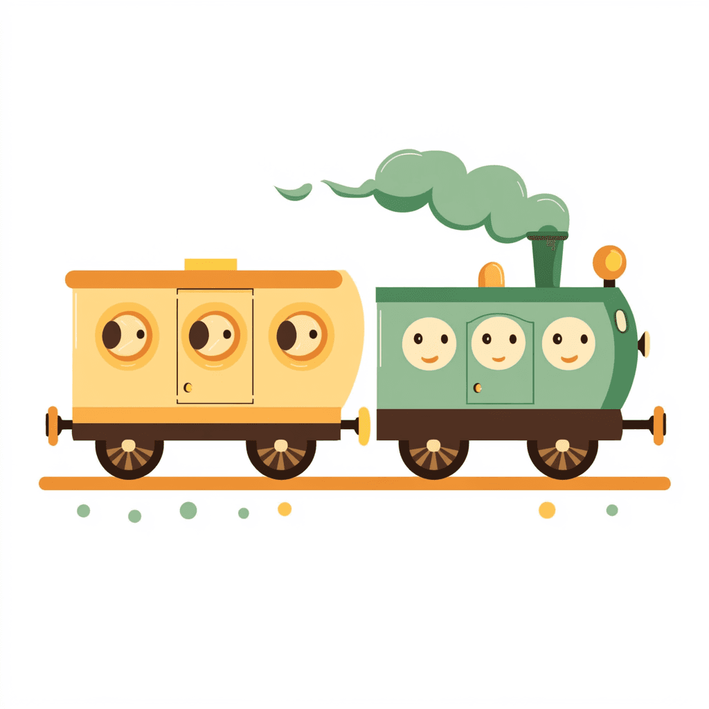 Train 002 original repeating artwork