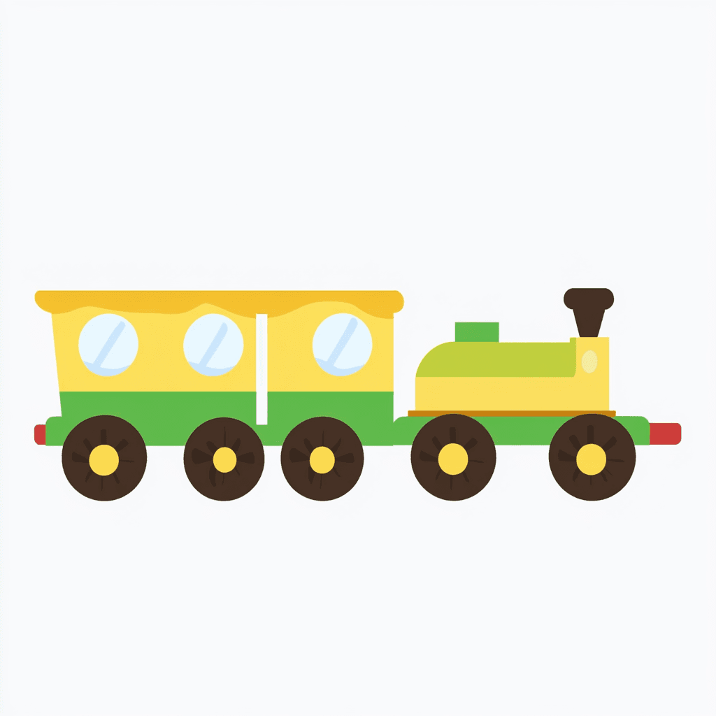 Train Picnic original repeating artwork