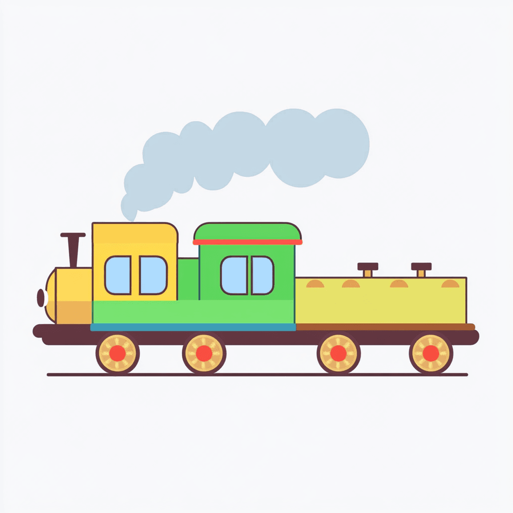 Train 008 original repeating artwork