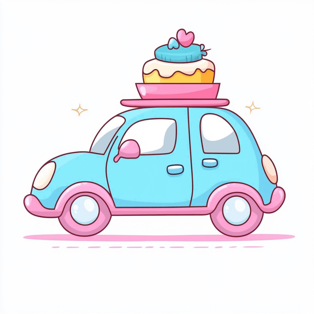 Cartoon Car Loop original repeating artwork