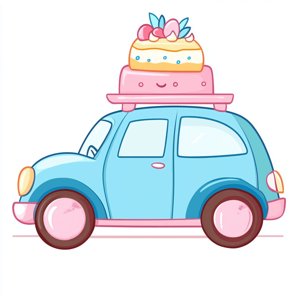 Cartoon Car Summit original repeating artwork