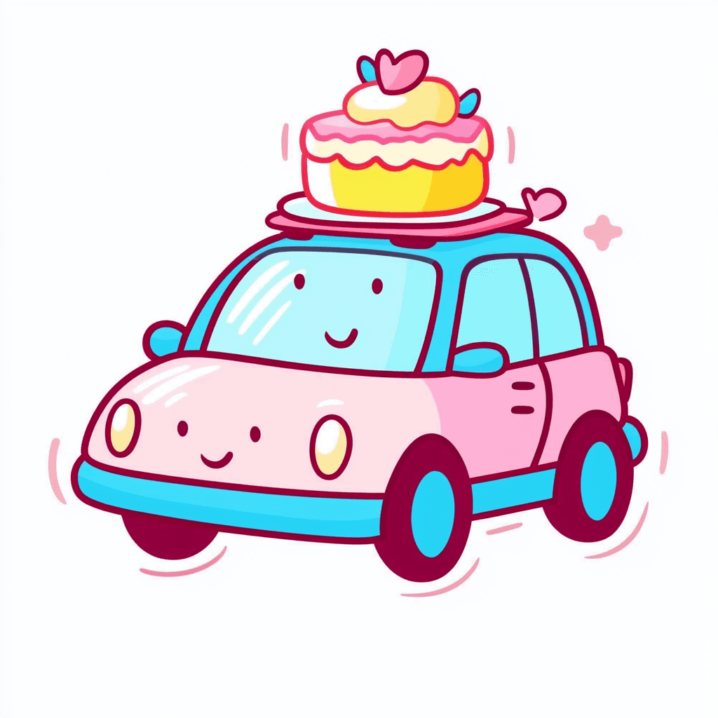 Cartoon Car Chase original repeating artwork