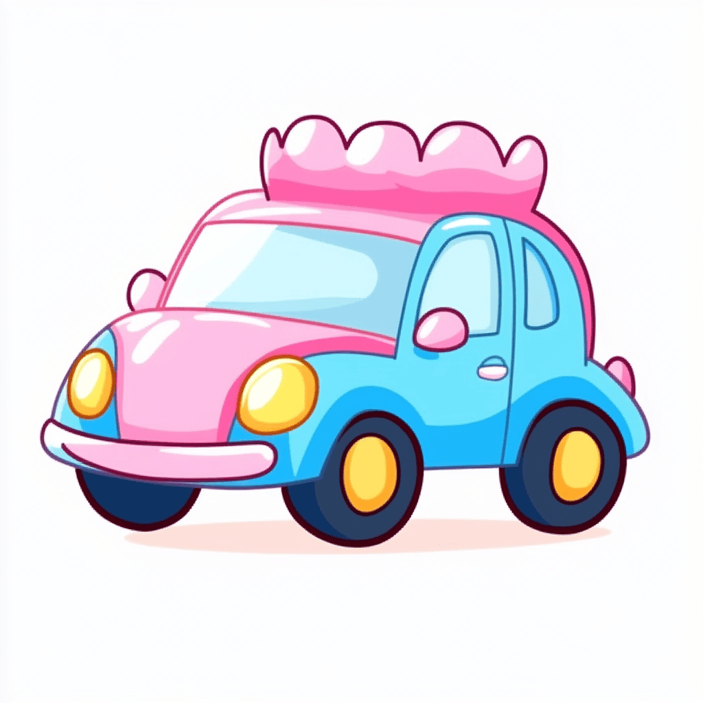 Cartoon Car Slide original repeating artwork