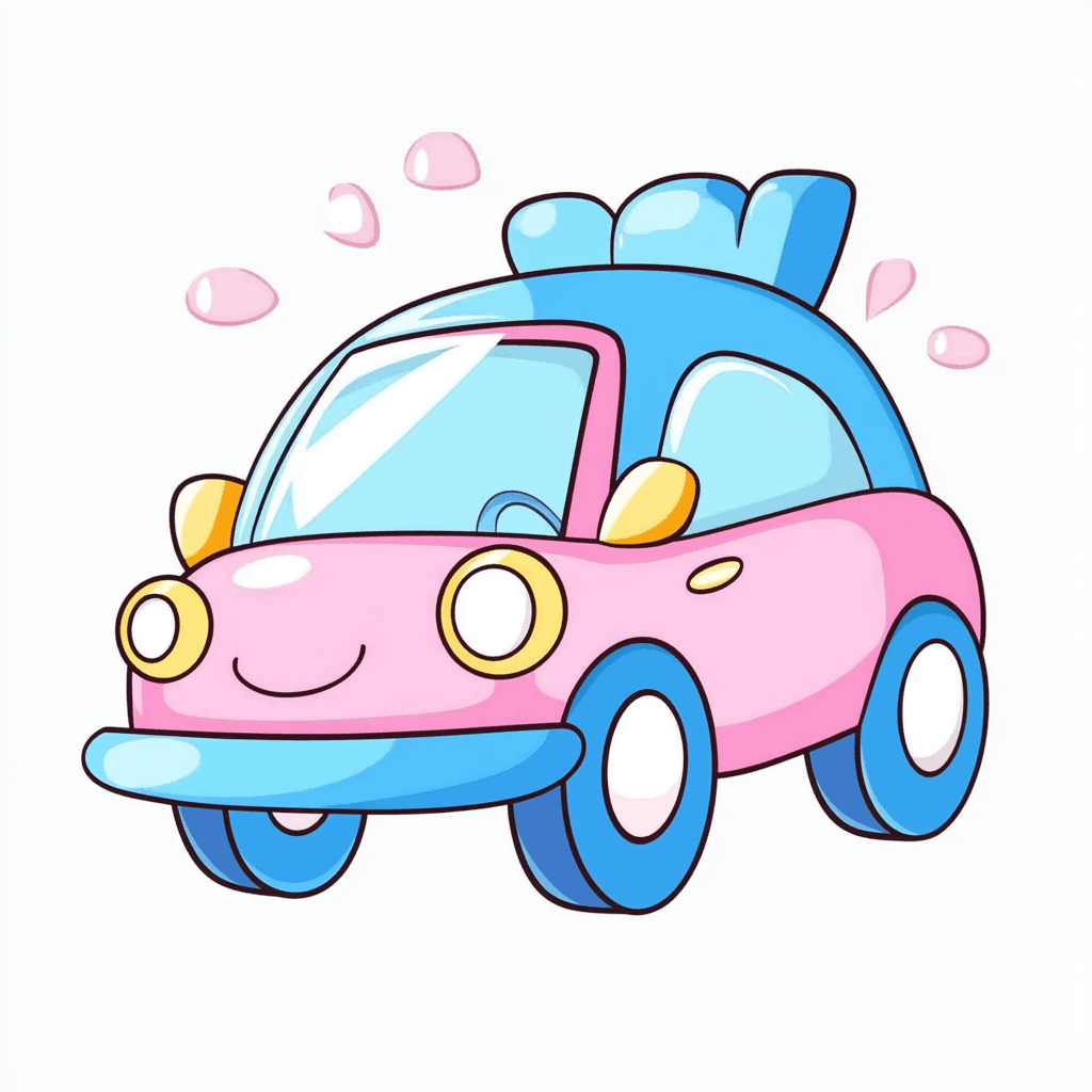 Cartoon Car Parade original repeating artwork