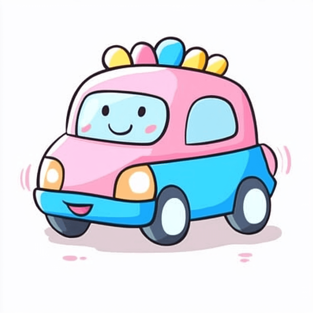 Cartoon Car Spark original repeating artwork