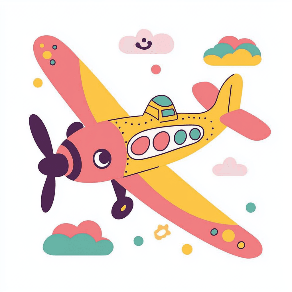 Cute Airplane Flip original repeating artwork