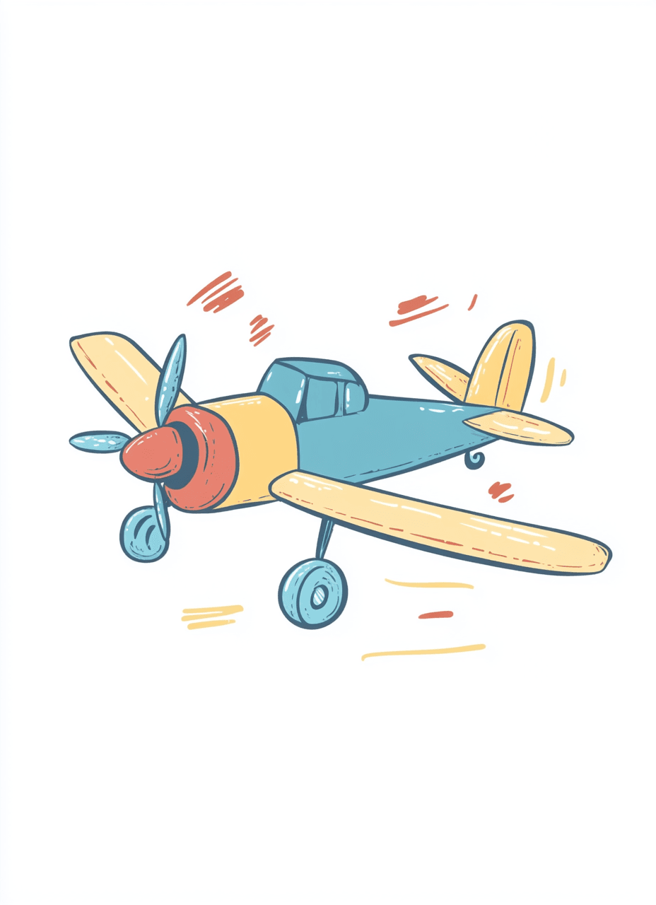 Cute Airplane Pop original repeating artwork