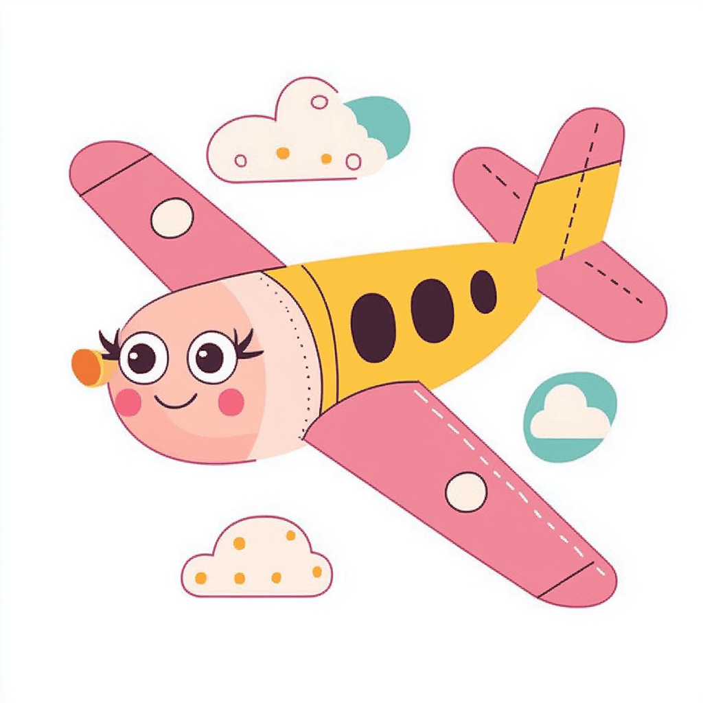 Cute Airplane 023 original repeating artwork