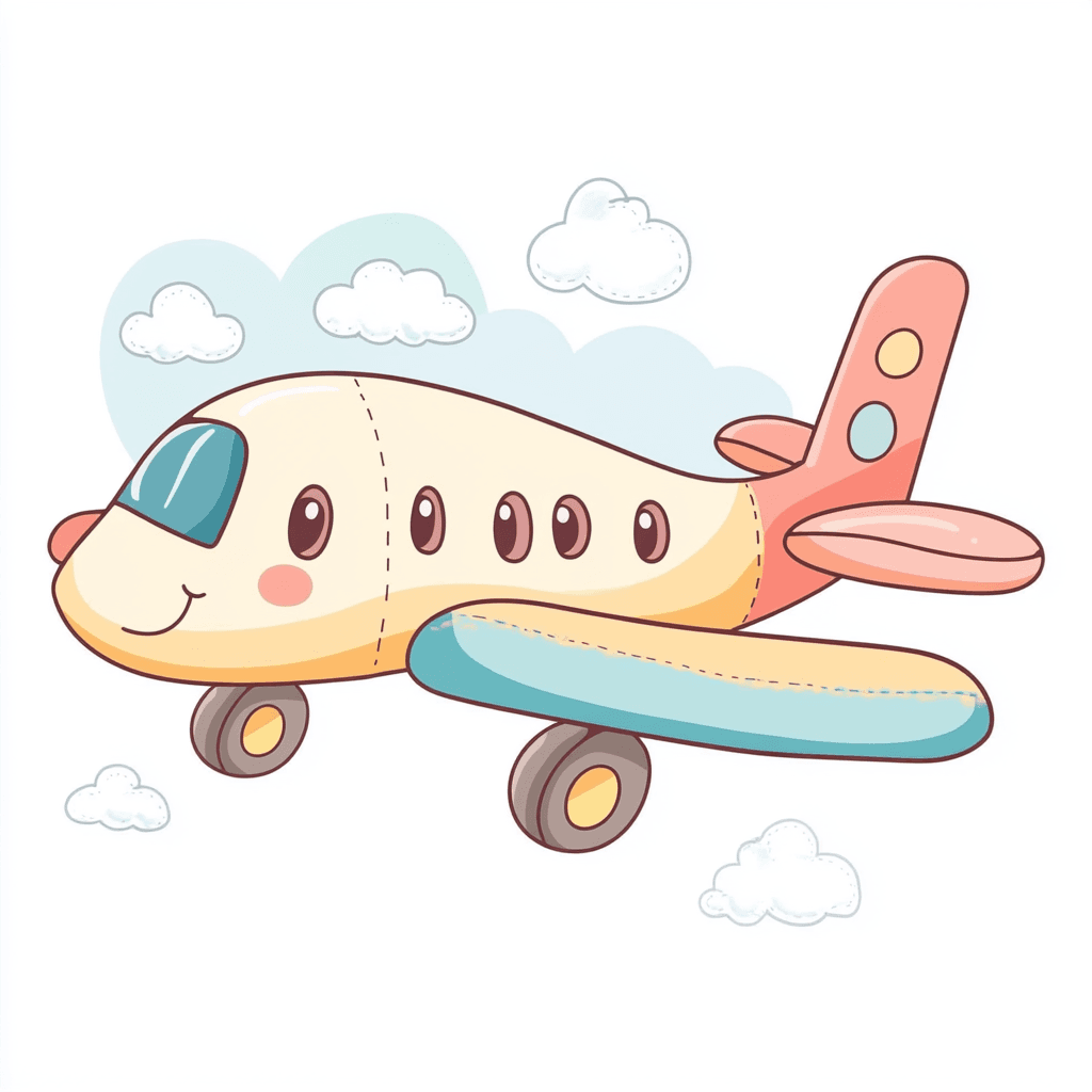 Cute Airplane Zip original repeating artwork