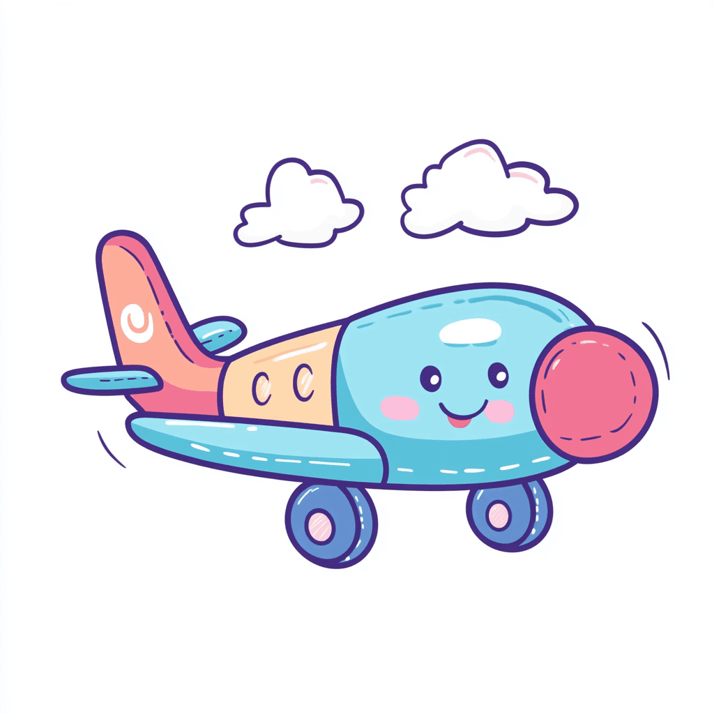 Cute Airplane Party original repeating artwork