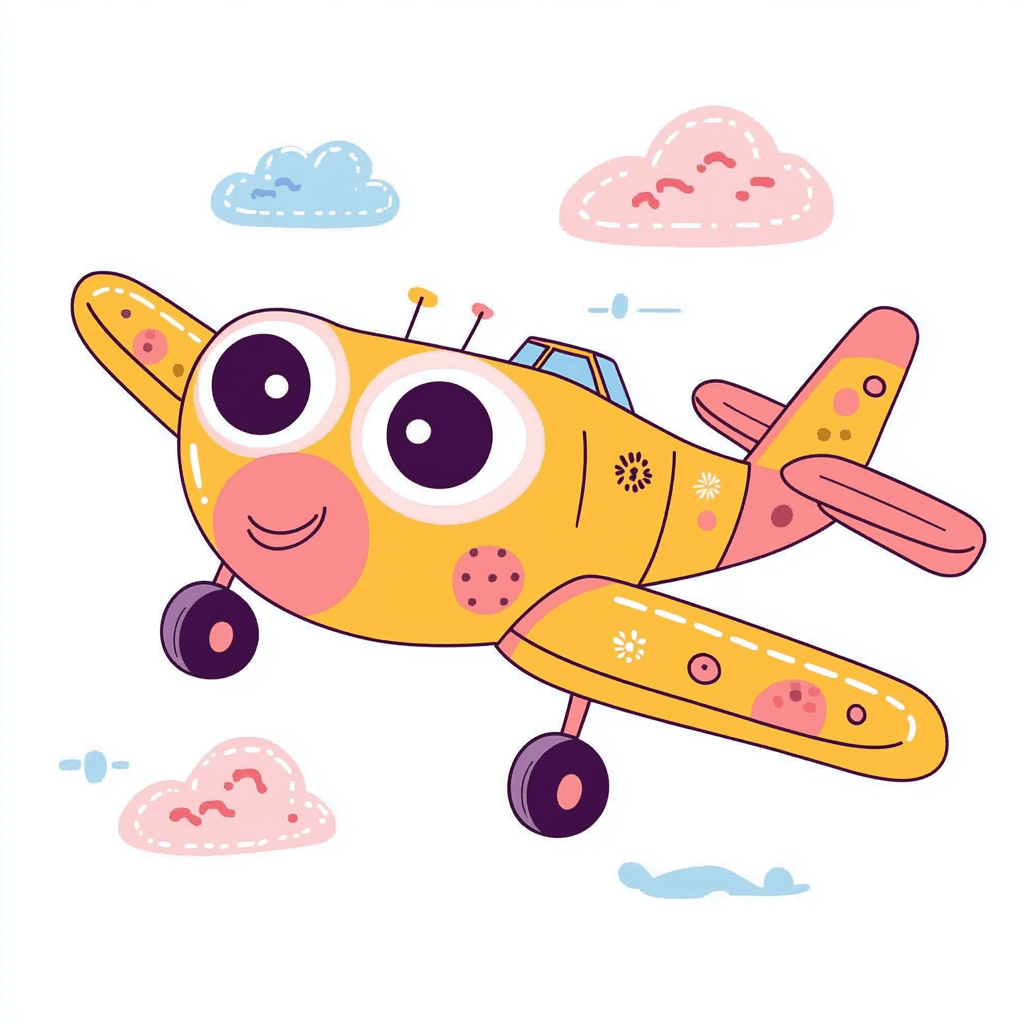 Cute Airplane 008 original repeating artwork