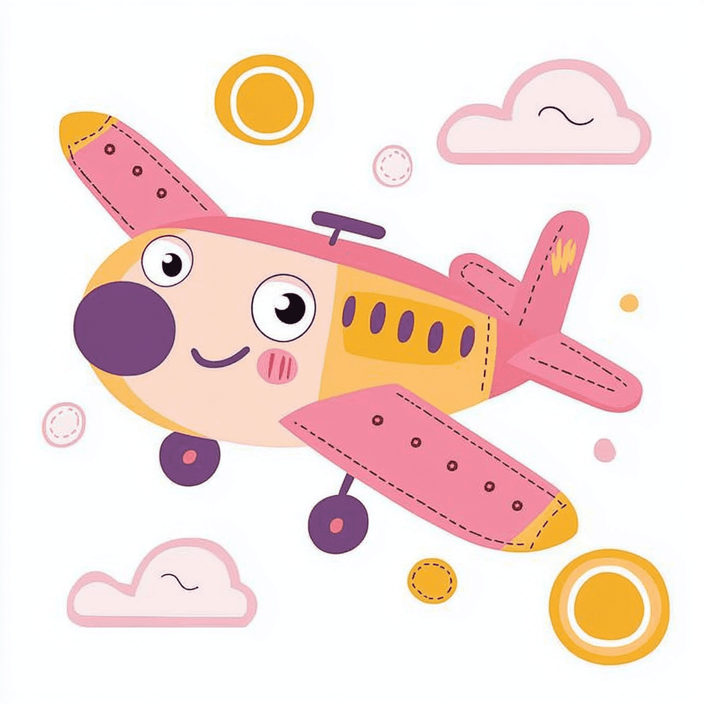 Cute Airplane 022 original repeating artwork