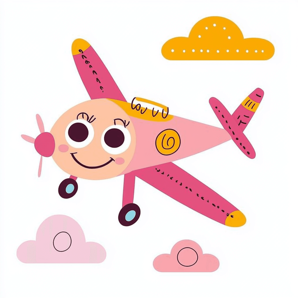 Cute Airplane Tribe original repeating artwork