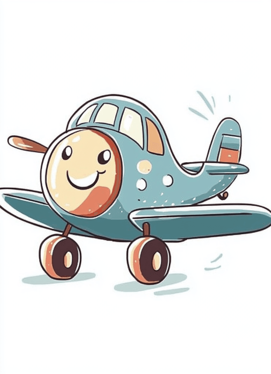 Cute Airplane 005 original repeating artwork