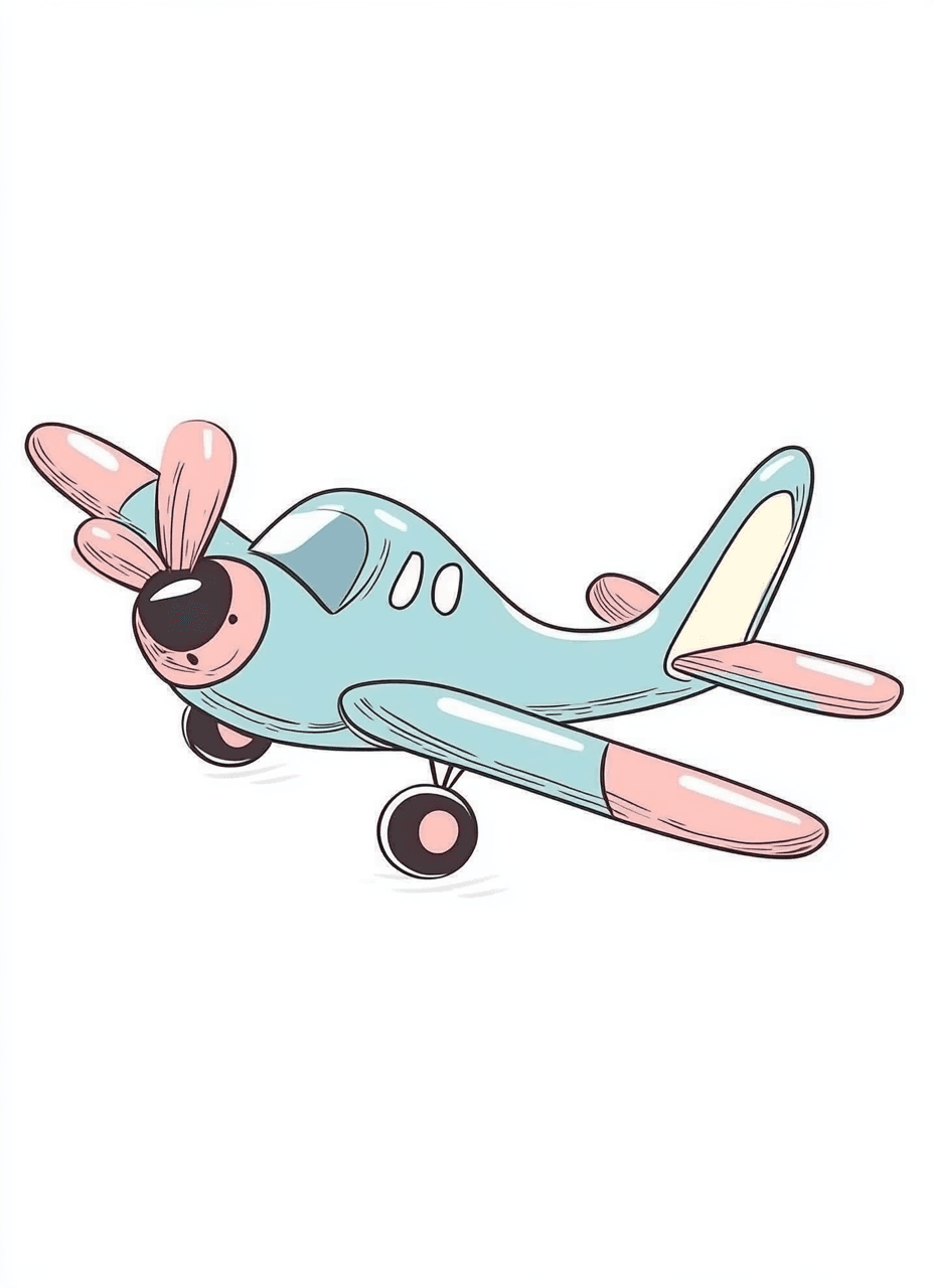 Cute Airplane 024 original repeating artwork
