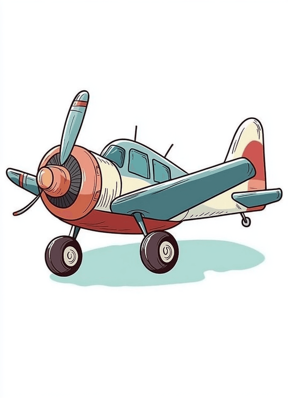 Cute Airplane 020 original repeating artwork