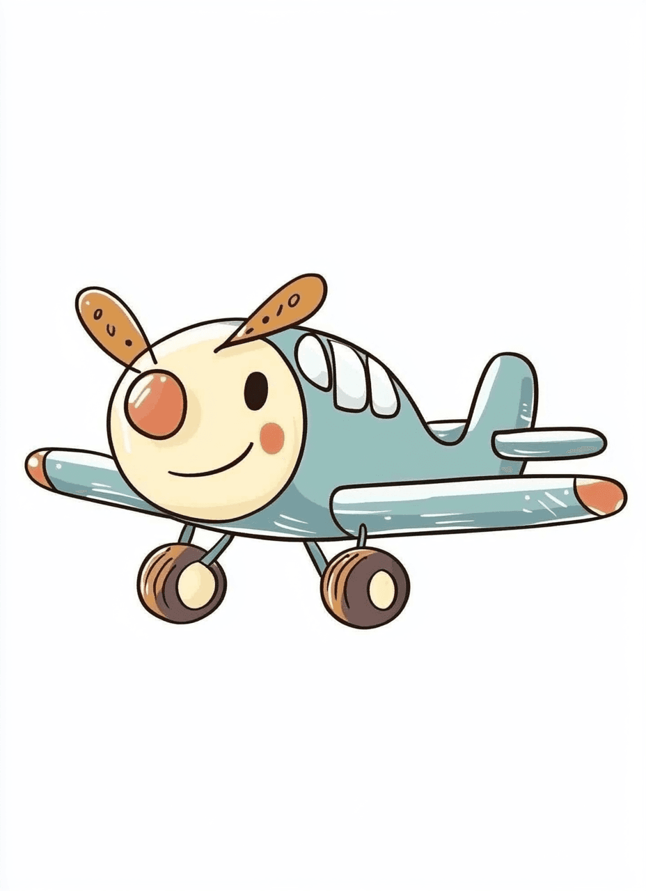Cute Airplane Rhythm original repeating artwork