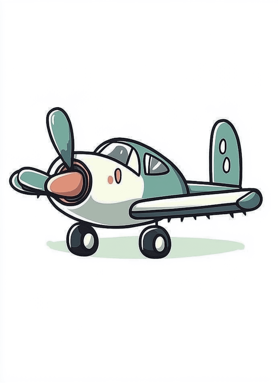 Cute Airplane 007 original repeating artwork