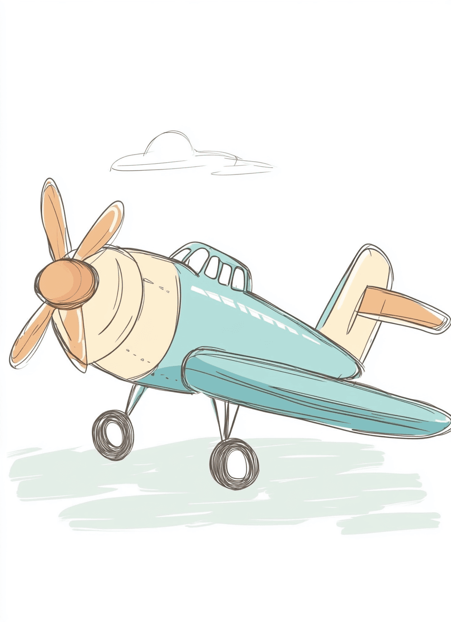 Cute Airplane 012 original repeating artwork