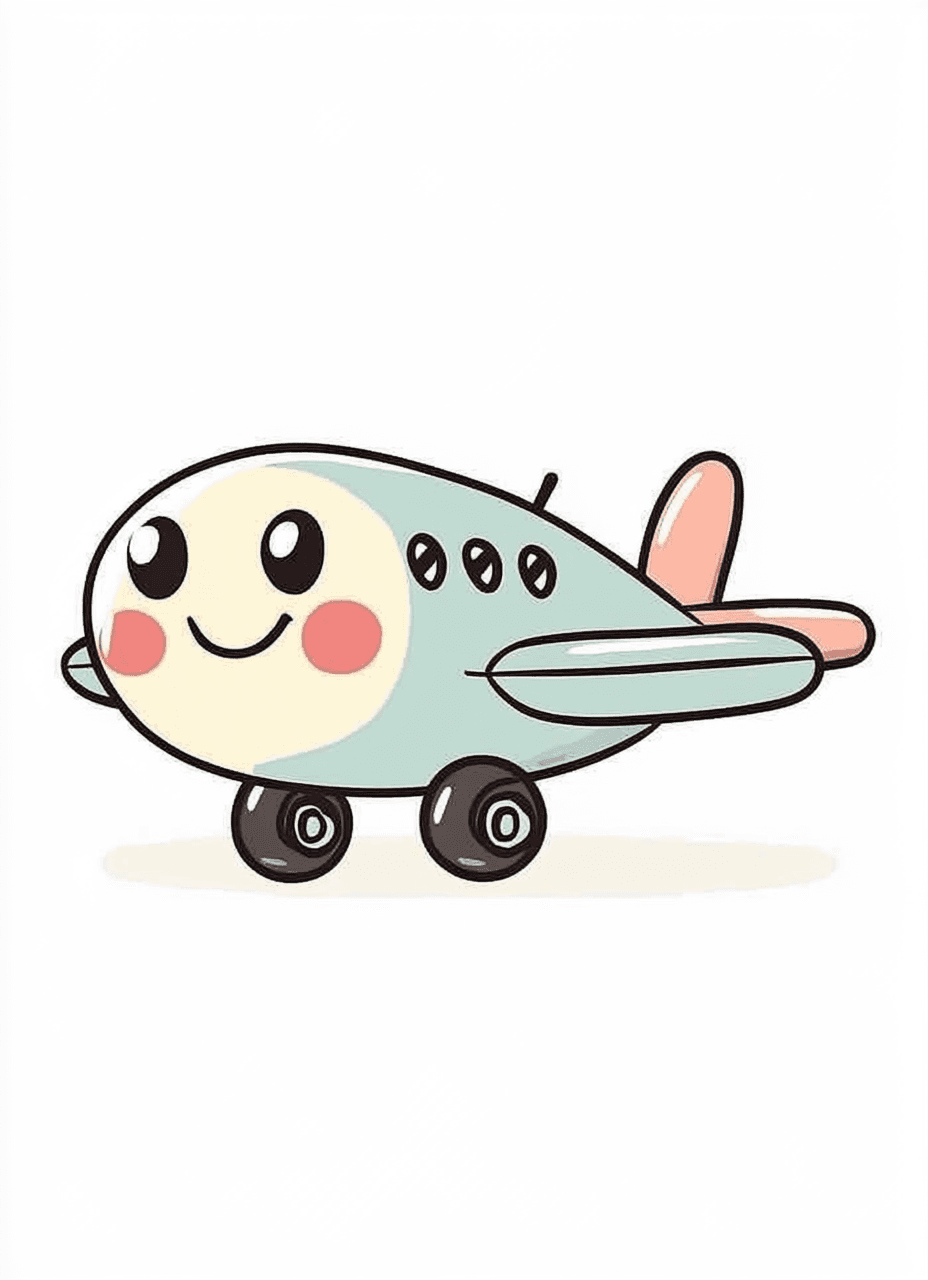 Cute Airplane Spin original repeating artwork