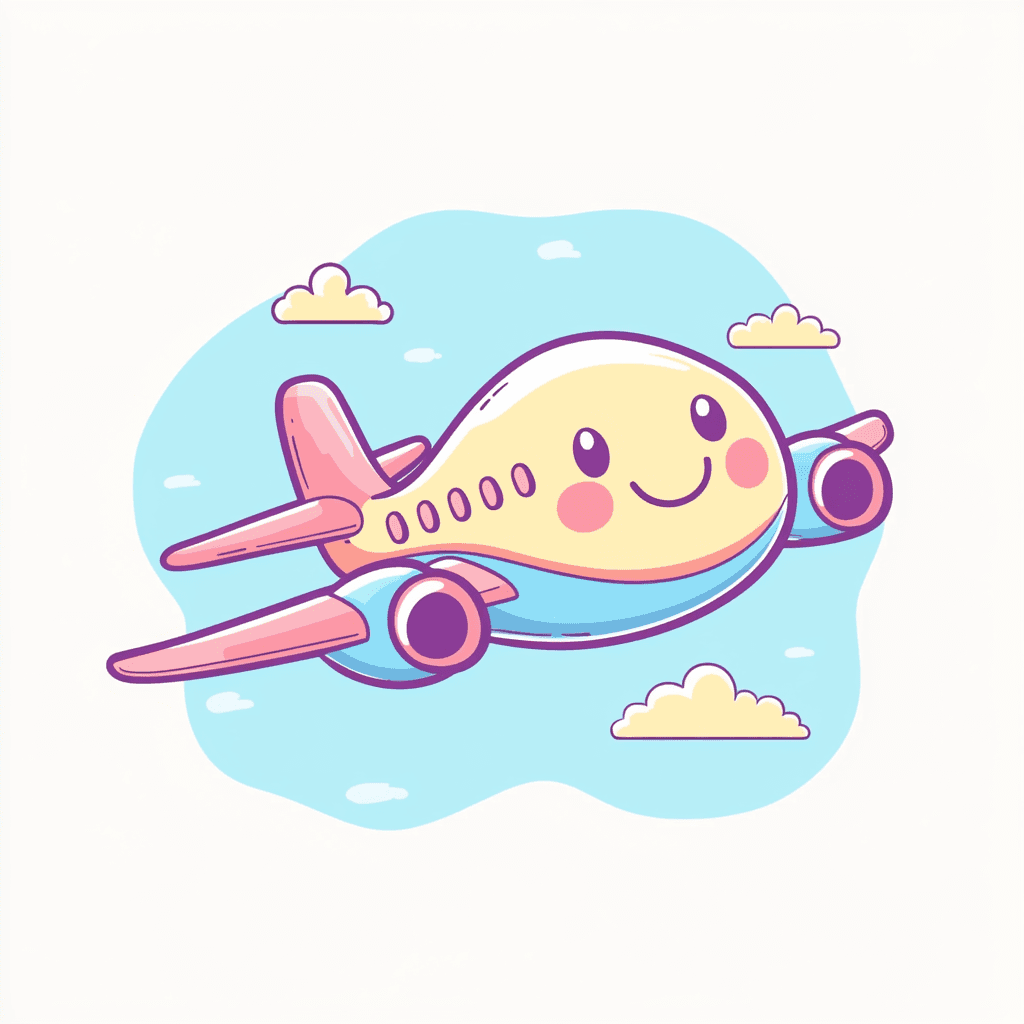 Cute Airplane Festival original repeating artwork