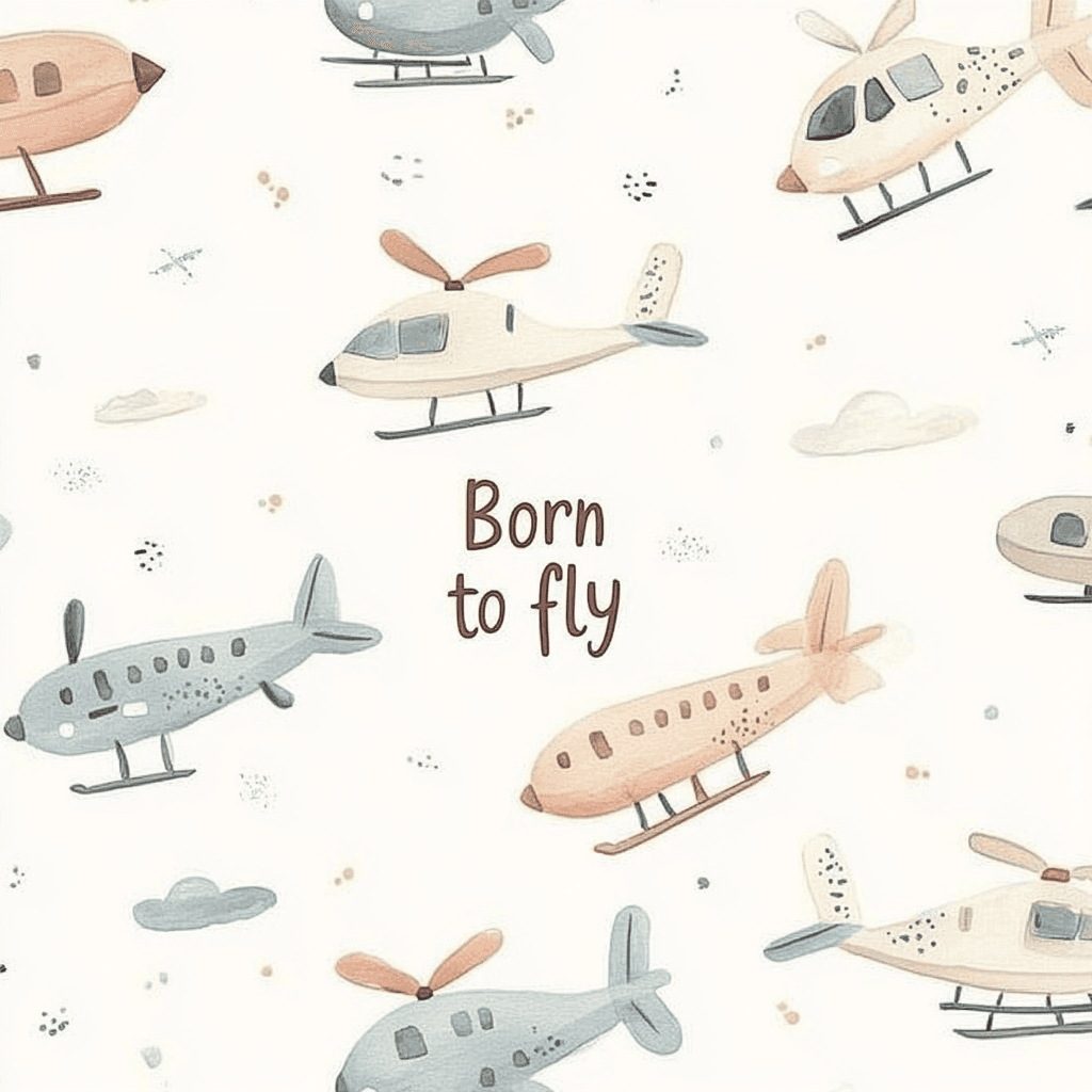 Cute Airplane 004 original repeating artwork
