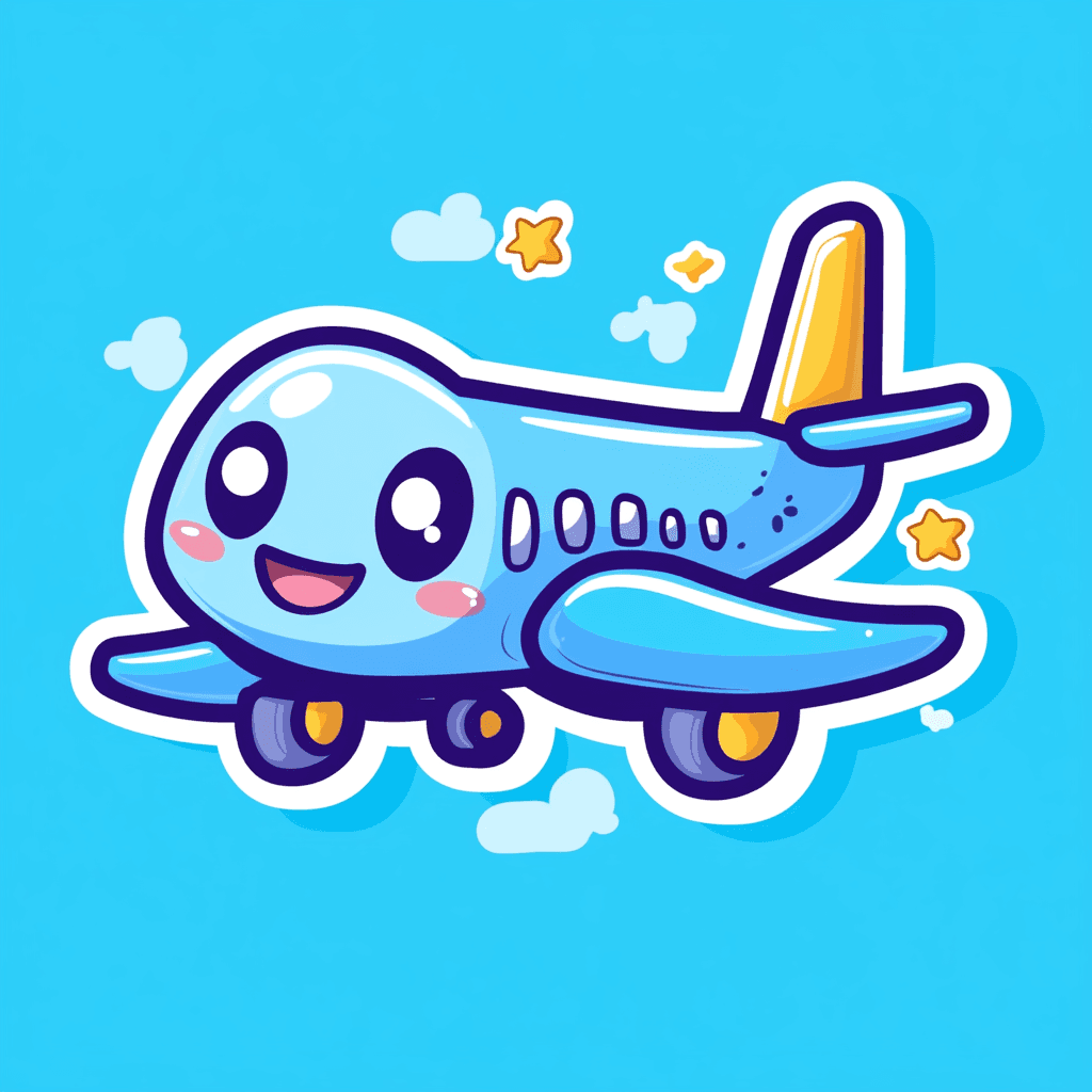 Cute Airplane Dash original repeating artwork