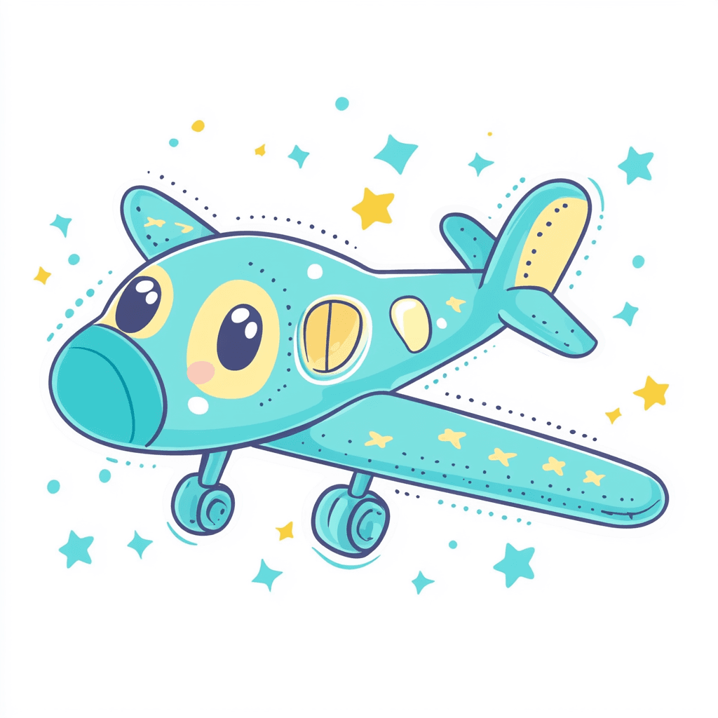 Cute Airplane 035 original repeating artwork