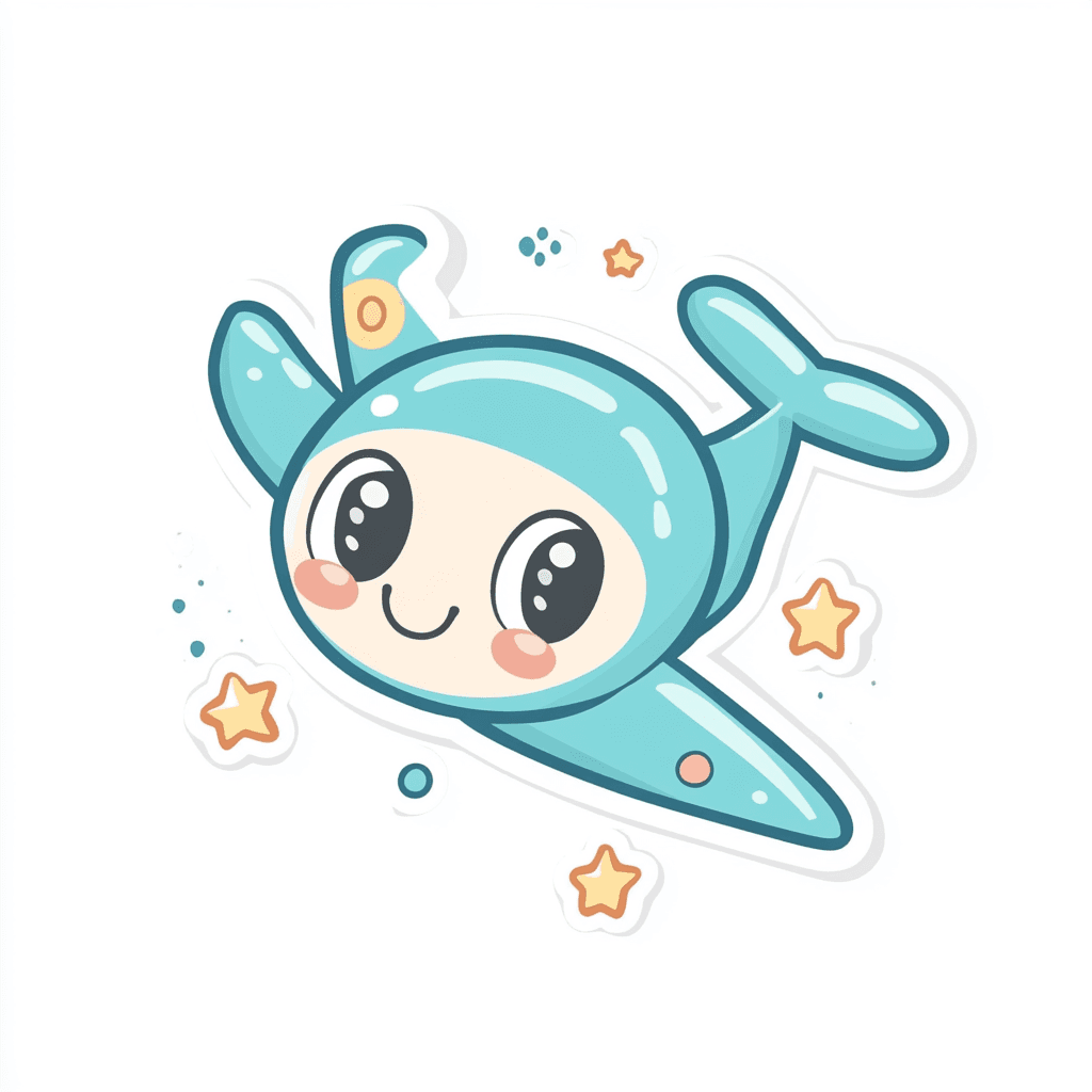 Cute Airplane Echo original repeating artwork
