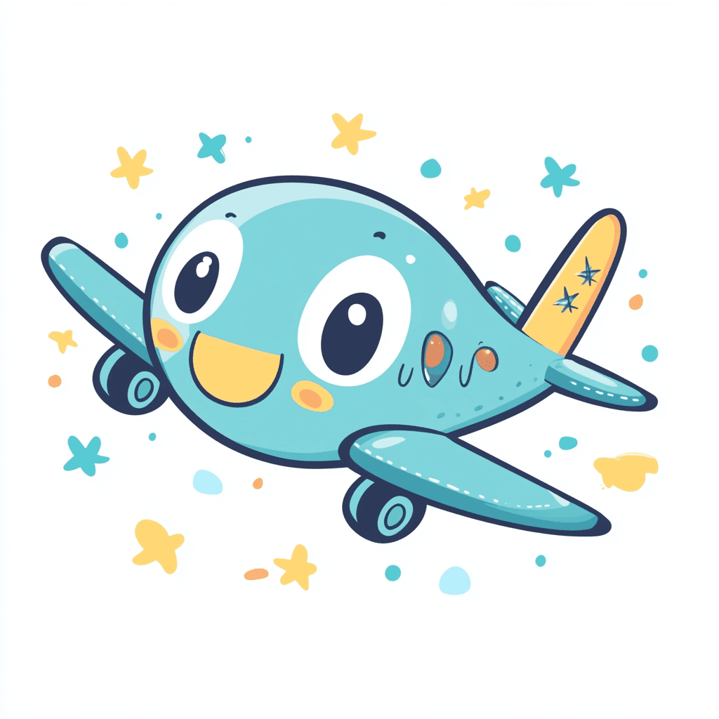 Cute Airplane Carnival original repeating artwork