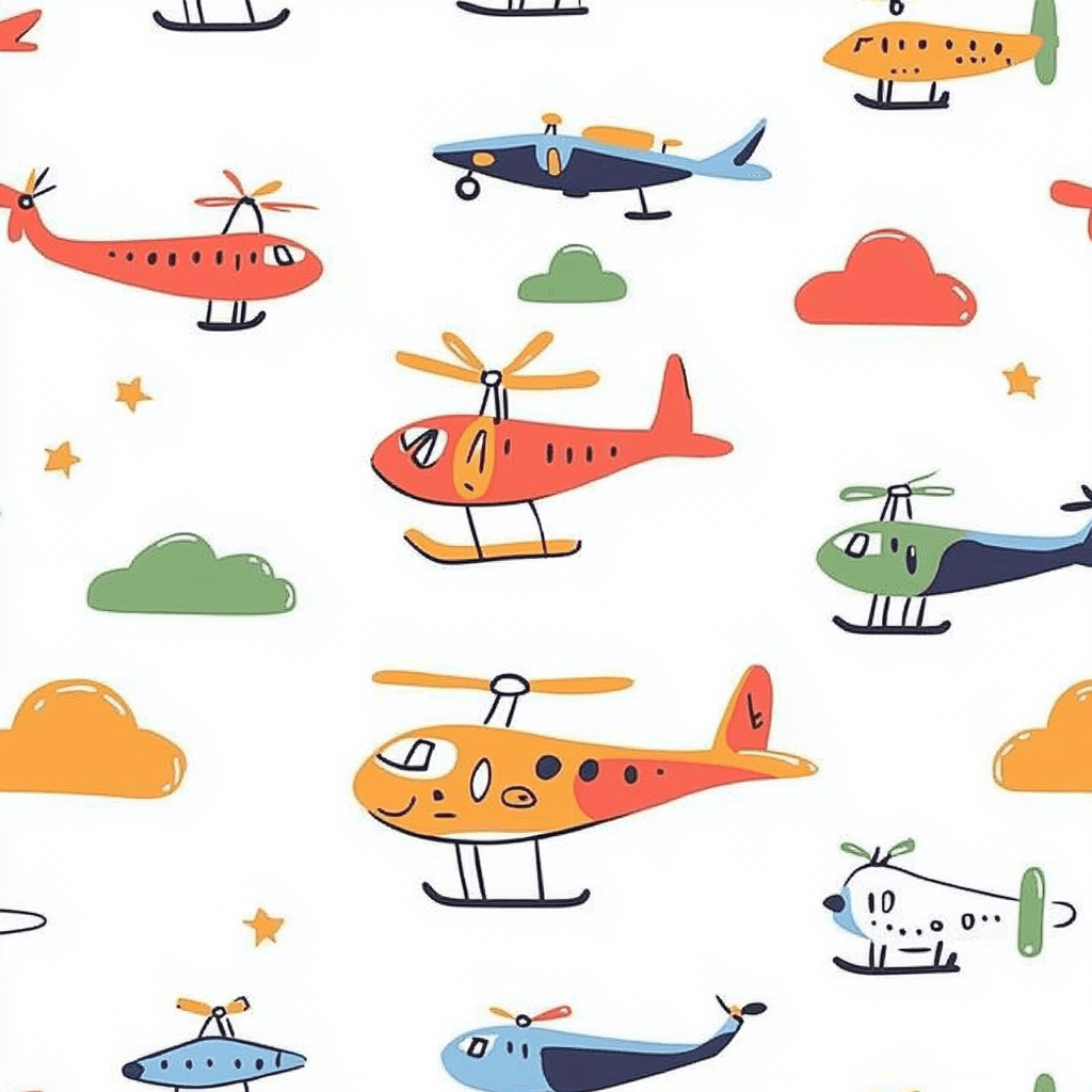 Airplane 080 original repeating artwork