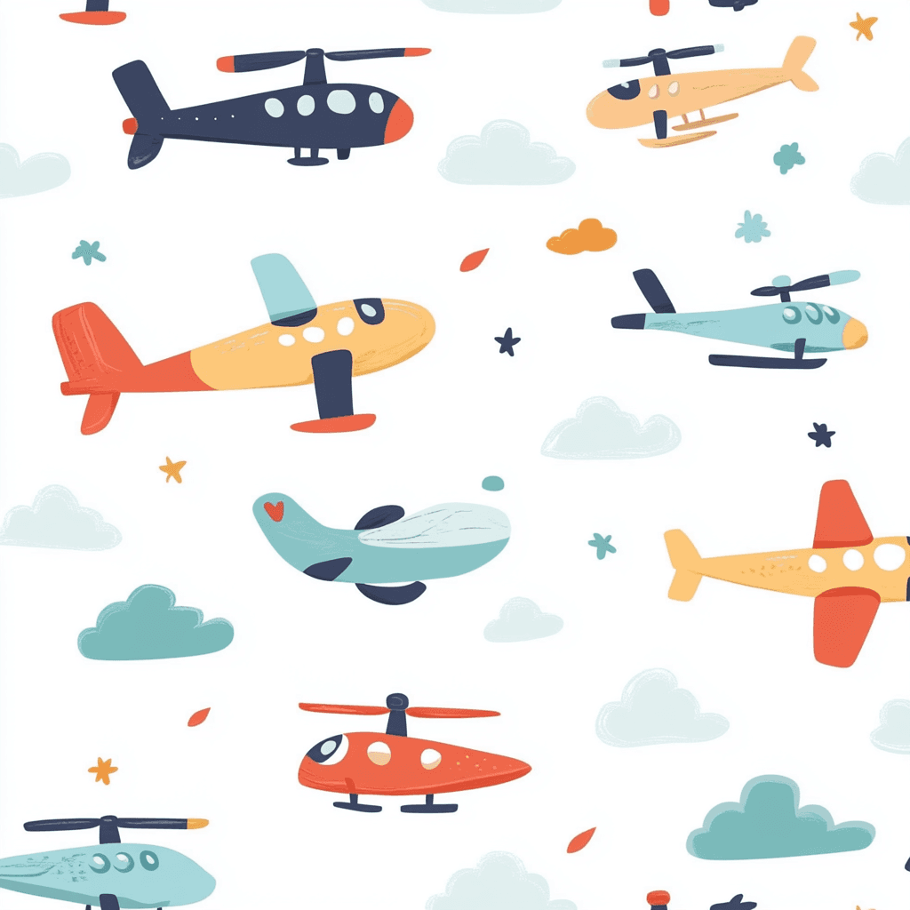 Airplane 408 original repeating artwork