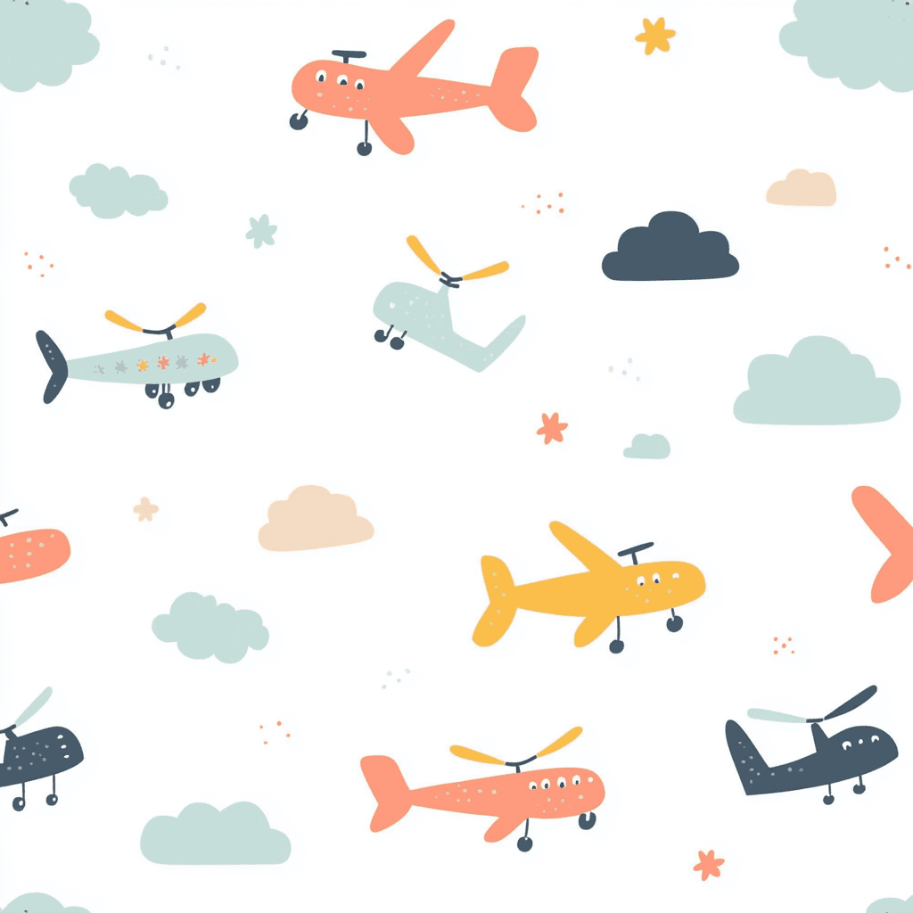 Airplane 118 original repeating artwork