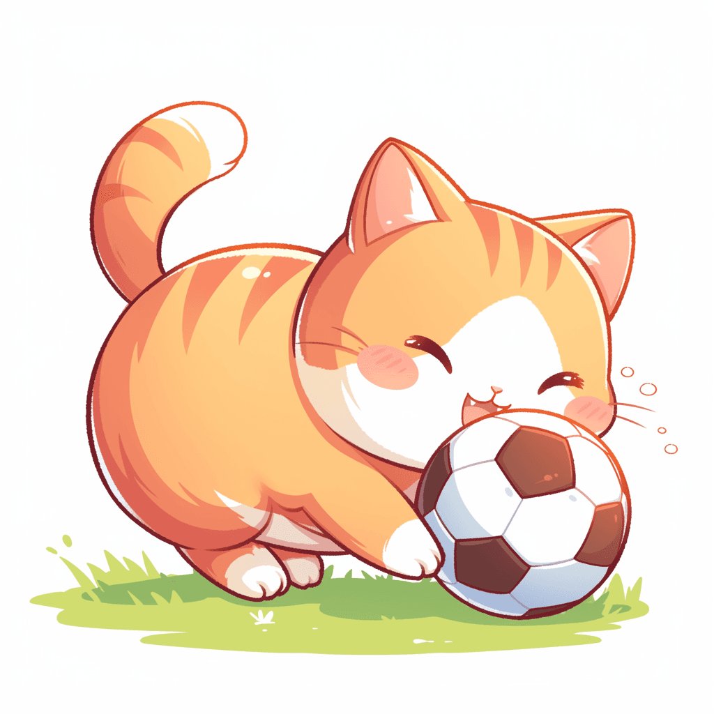 Cat Kick original repeating artwork