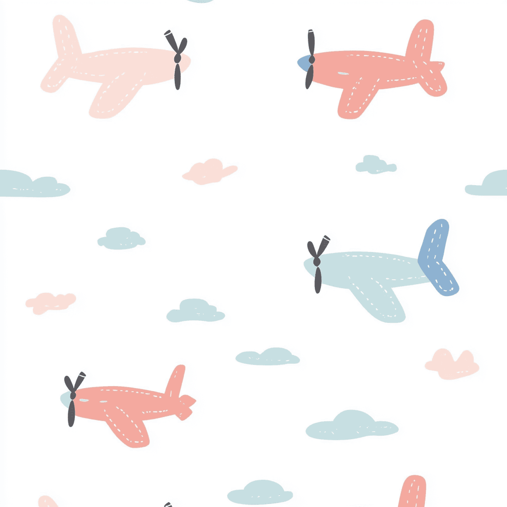 Airplane Crew original repeating artwork