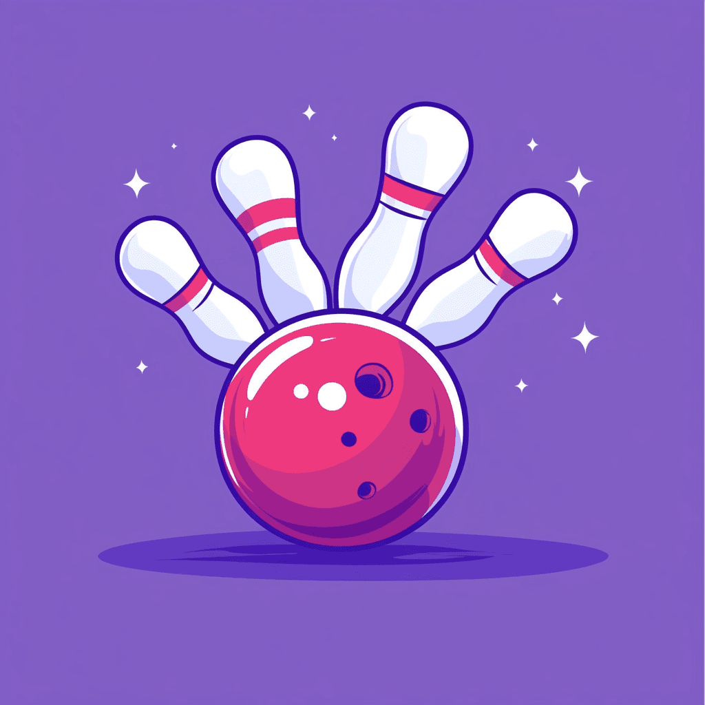 Bowling Midnight original repeating artwork