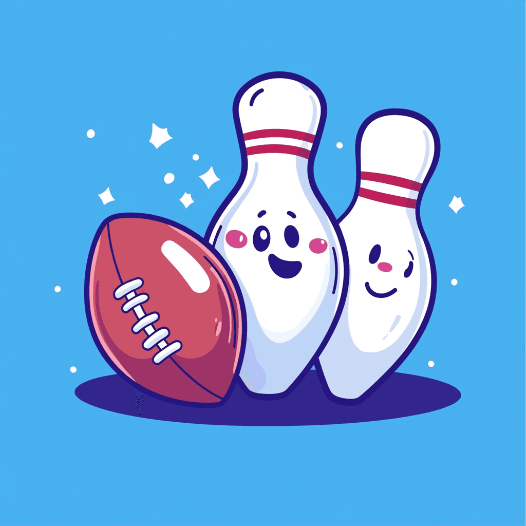 Bowling Dusk original repeating artwork