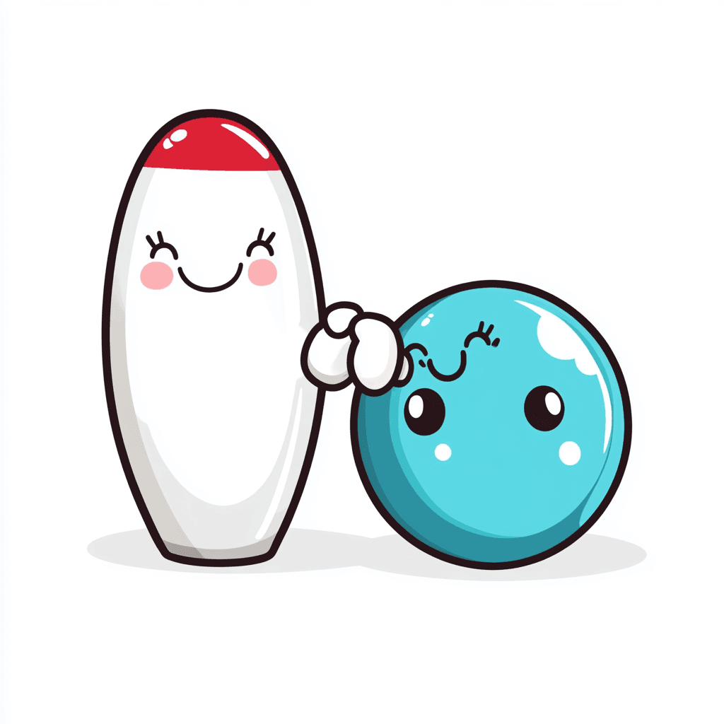 Bowling Wander original repeating artwork