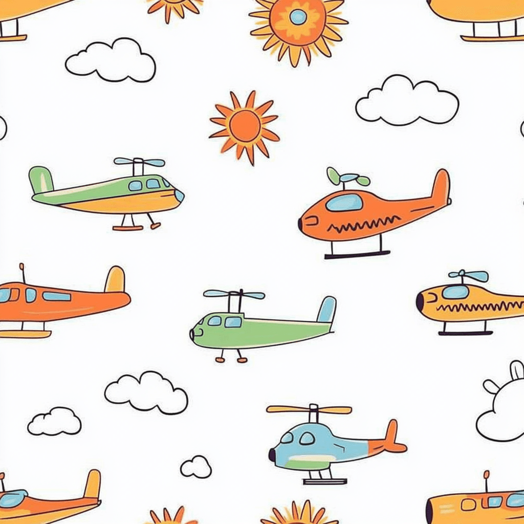 Airplane 095 original repeating artwork