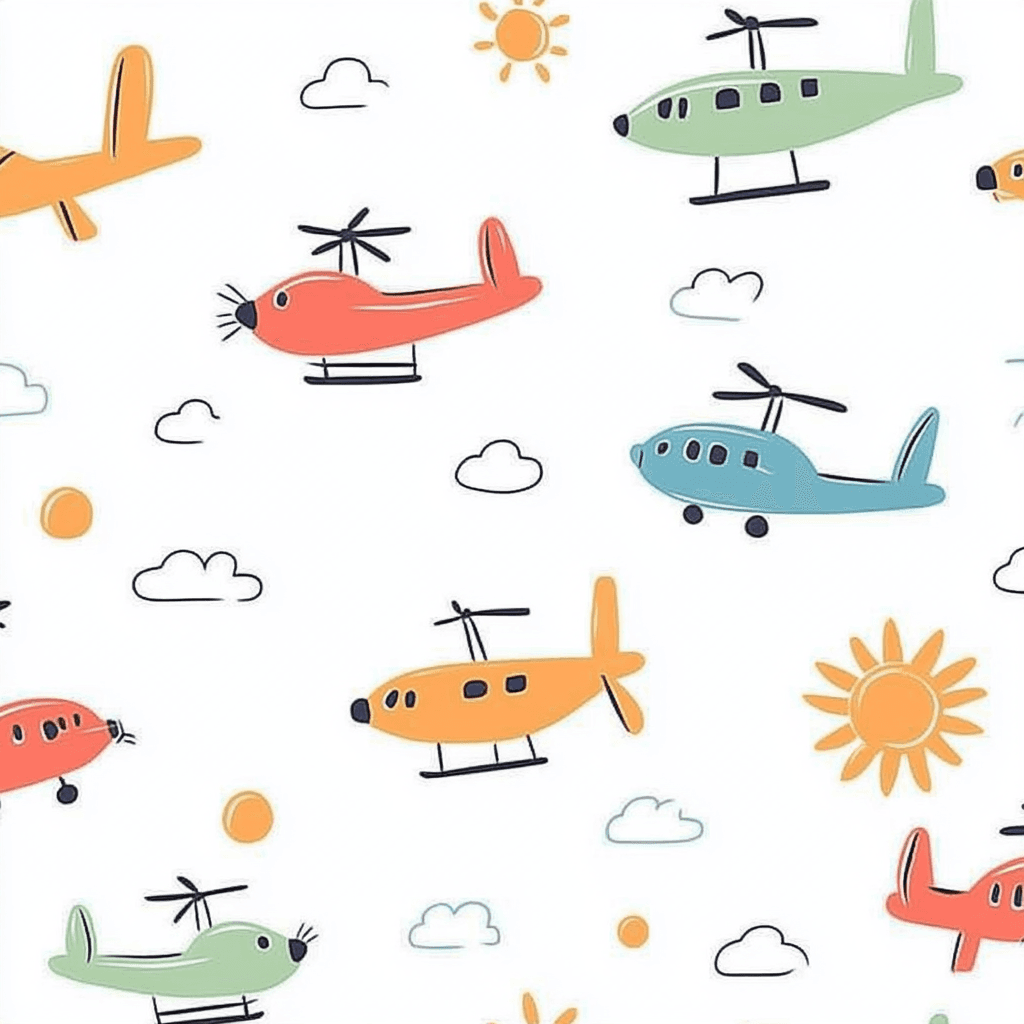 Airplane 201 original repeating artwork
