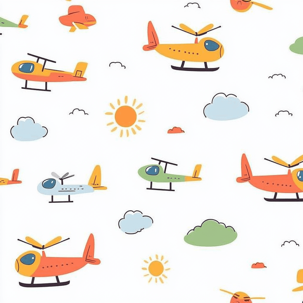Airplane 056 original repeating artwork