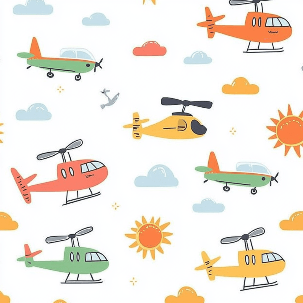 Airplane East original repeating artwork