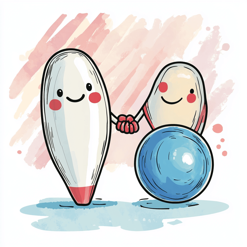 Bowling Glide original repeating artwork