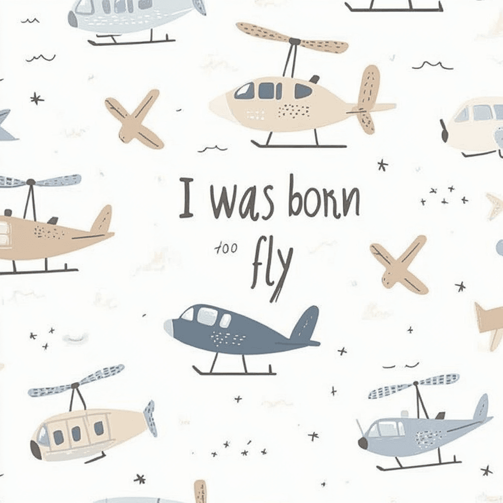 Airplane 128 original repeating artwork