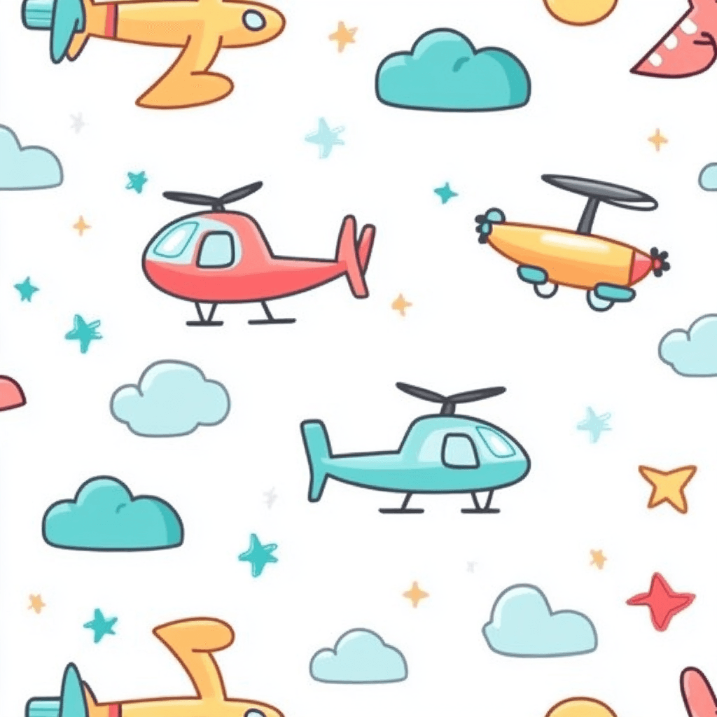 Airplane Rush original repeating artwork