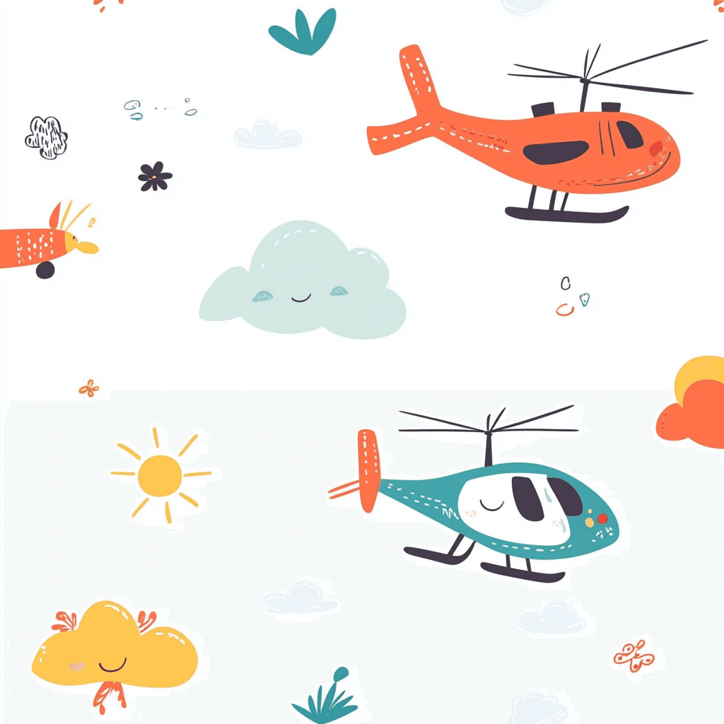 Airplane 323 original repeating artwork