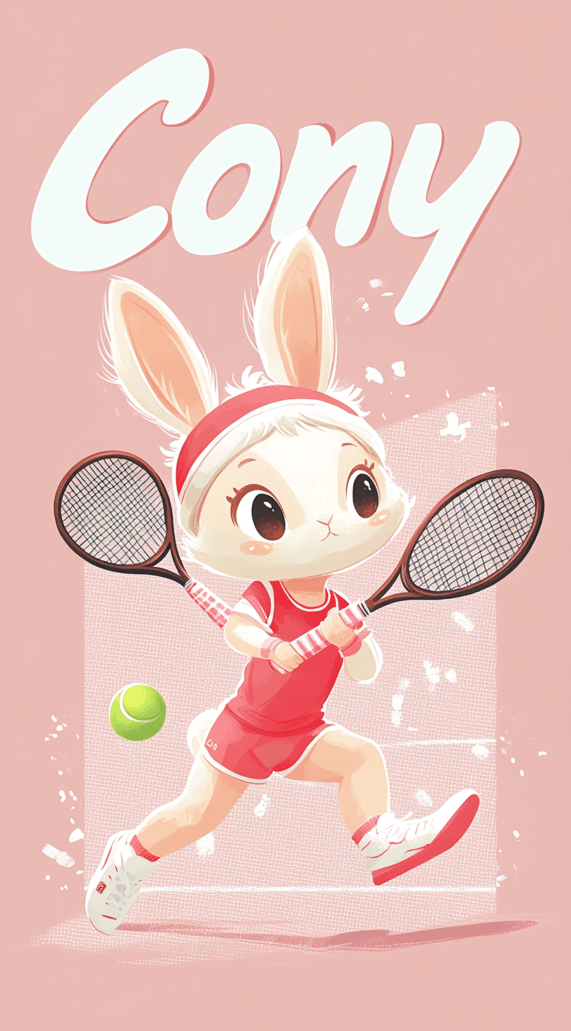 Bunny Slide original repeating artwork