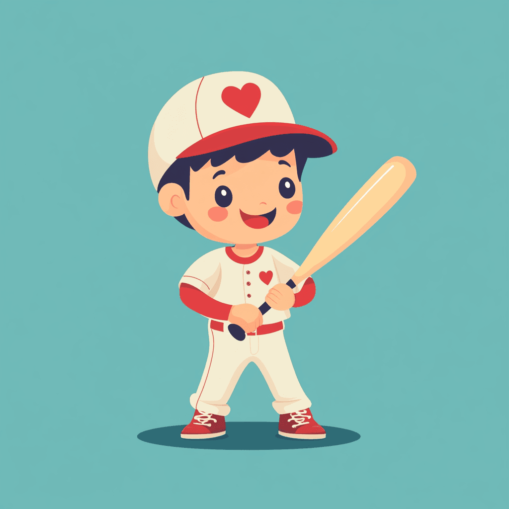 Baseball Slide original repeating artwork